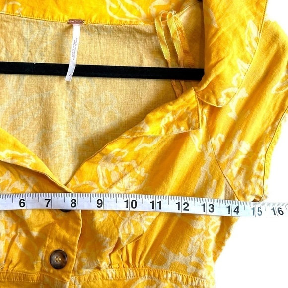 Free People A Thing Called Love Mini Dress in Yellow Combo - Picture 12 of 13